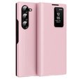 Husă cu clapetă pentru Samsung Z Fold5 5G, Smart View Wallet, roz