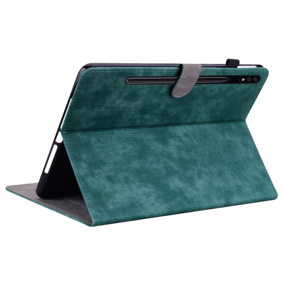 Huse pentru Samsung Galaxy Tab S9, Wallet Pen Slot, verde