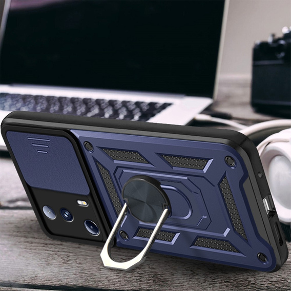 Husă blindată pentru Xiaomi 13 Lite, CamShield Slide, albastru