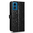 Husa cu clapetă pentru Motorola Moto G24 / G24 Power / G04, Wallet Rhombus, negru