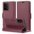 Husă pentru Motorola Moto G24 Power, ERBORD Glossy Litchi, portofel cu clapetă, roșu