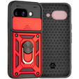 Husă blindată pentru Google Pixel 9A, CamShield Slide, roșu