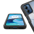 Carcasă pentru Motorola Moto E14 / G24 / G04, Shockproof, cu folie, negru