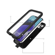 Husă impermeabilă IP68 pentru iPhone 15 Plus, negru