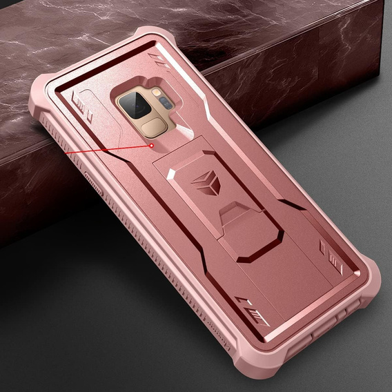 Husă blindată pentru Samsung Galaxy S9, Dexnor Full Body, roz