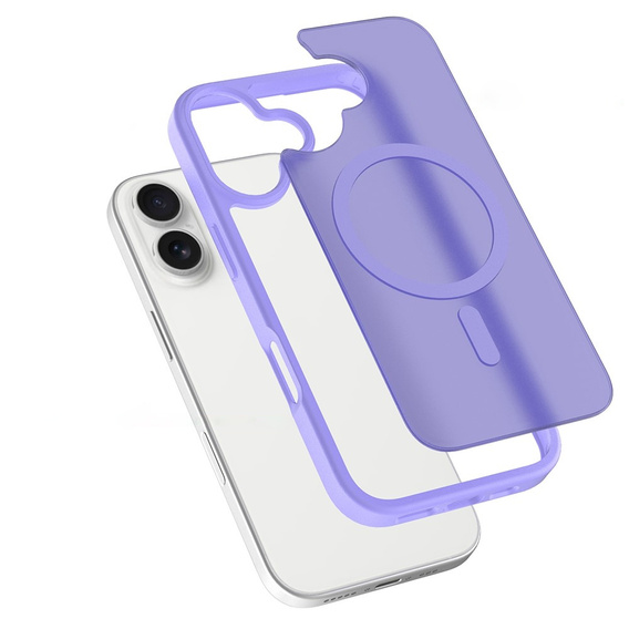 Carcasă Matt pentru iPhone 17, pentru MagSafe, violet translucid