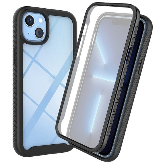 Carcasă pentru iPhone 14 Plus, Shockproof, cu folie, albastru