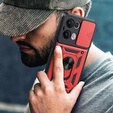 Husă blindată pentru Oppo Reno 13 Pro, CamShield Slide, roșu