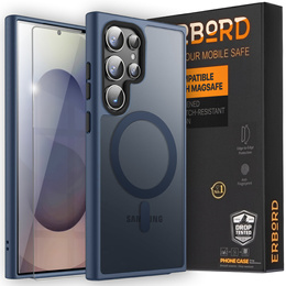 Husă pentru Samsung Galaxy S25 Ultra, pentru MagSafe, ERBORD Matt Case + sticlă pentru ecran