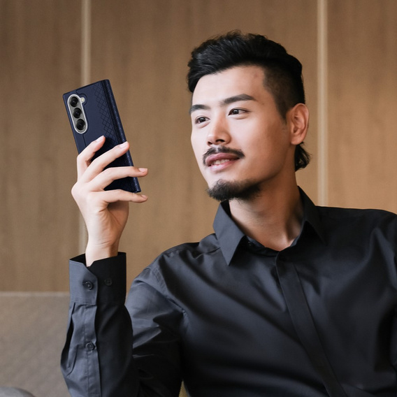 Husă Dux Ducis pentru Samsung Galaxy Z Fold7 5G, Bril, albastru