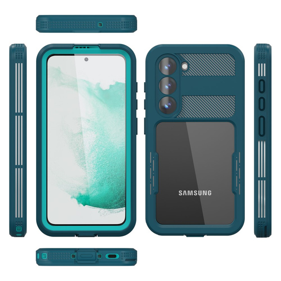 Husă impermeabilă IP68 pentru Samsung Galaxy S23 Plus, verde