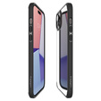 Carcasa Spigen pentru iPhone 15, Ultra Hybrid, negru + sticlă temperată 9H