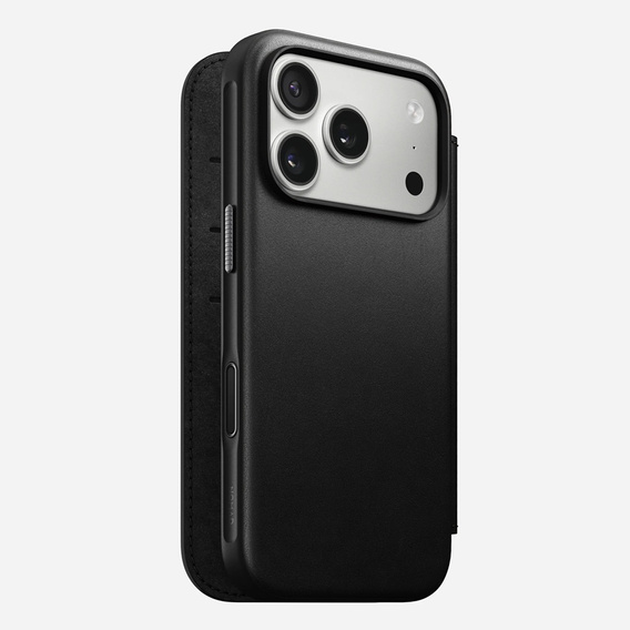 Husă Nomad pentru iPhone 17 Pro, Modern Leather Folio, negru