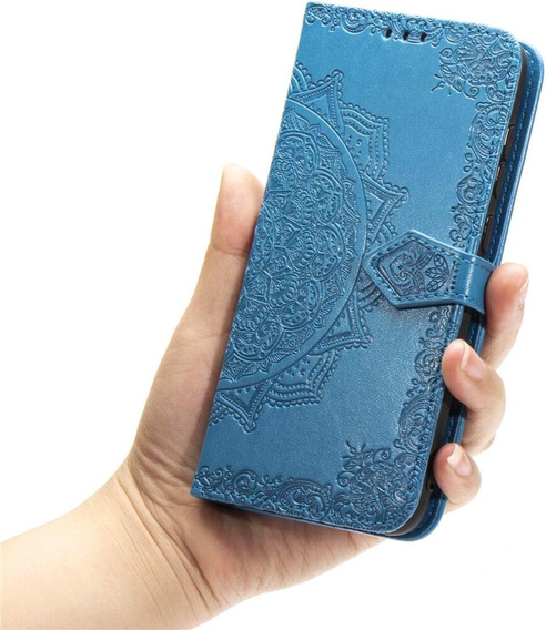 Cu clapetă pentru Oppo Reno 11F 5G, Mandala, albastru