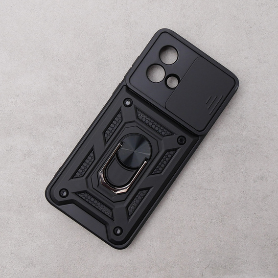 Husă blindată pentru Motorola Moto G84 5G, CamShield Slide, negru