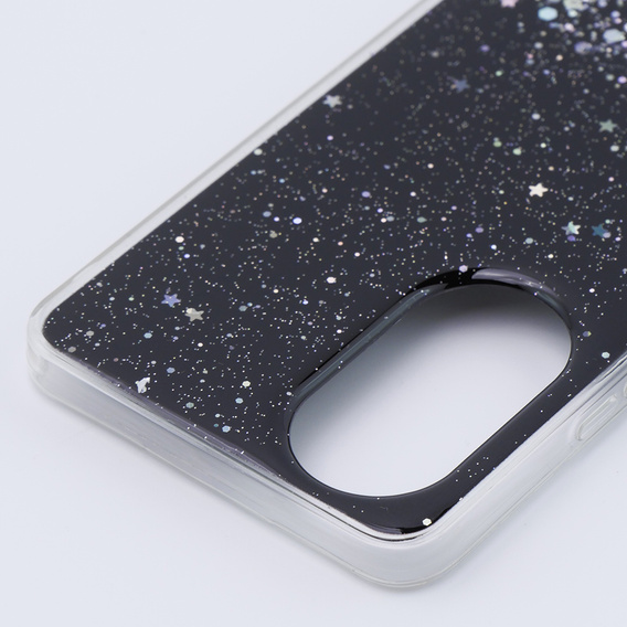 Huse pentru Oppo A58 4G, Glittery, negru