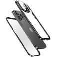 Husa pentru iPhone 16 Pro, Magnetic Dual Glass, negru