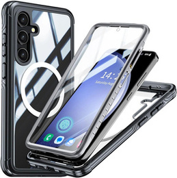 Carcasă pentru Samsung Galaxy S23 FE, Shockproof, cu folie pentru ecran, pentru MagSafe, negru