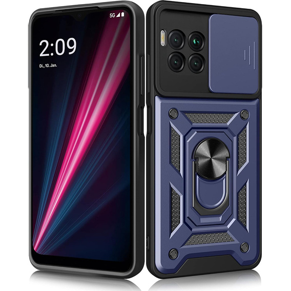 Husă blindată pentru T Phone 2 Pro 5G, CamShield Slide, albastru închis