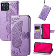 Cu clapetă pentru T Phone 2 Pro 5G, Butterfly, violet