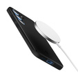 Carcasa Spigen pentru Samsung Galaxy S25, Thin Fit Mag, negru + sticlă temperată 9H
