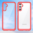 Huse pentru Samsung Galaxy A14 4G/5G, Fusion Hybrid, transparent / roșu