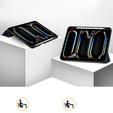 Husă pentru iPad Pro 11" 2024 (5 gen.), Smartcase cu spațiu pentru stylus, albastru închis