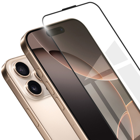 Sticlă călită 3D pentru iPhone 16 Pro Max, negru
