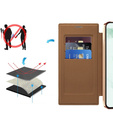 Cu clapetă pentru Samsung Galaxy S22 Ultra 5G, RFID Wallet MagSafe CamShield, maro
