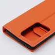 Husă din piele pentru Samsung Galaxy S20 Ultra, ERBORD Grain Leather, portocaliu