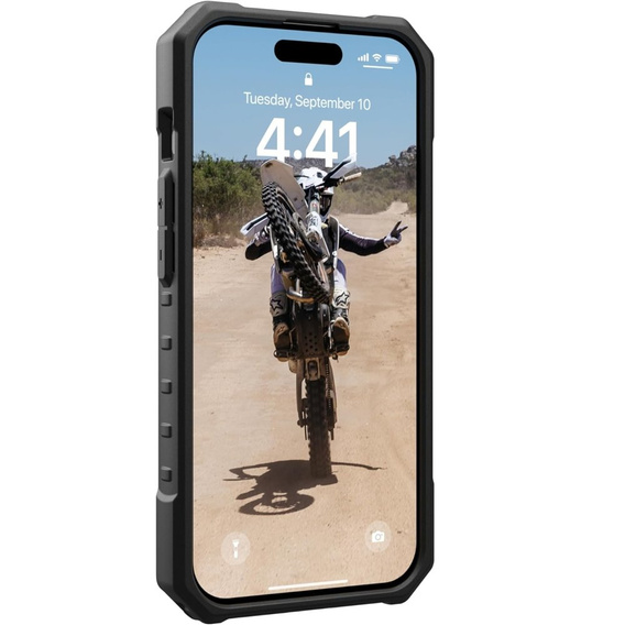 Urban Armor Gear Huse pentru iPhone 15 Pro, Pathfinder MagSafe Geo Camo, gri