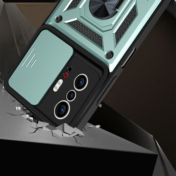 Husă blindată pentru Xiaomi 11T / 11T Pro, CamShield Slide, verde