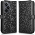 Husa cu clapetă pentru Honor 400 Pro 5G, Wallet Rhombus, negru