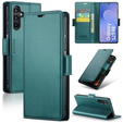 Husă pentru Samsung Galaxy S25 FE, ERBORD Glossy Litchi, portofel cu clapetă, verde