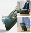 Husă blindată pentru iPhone 15, Dexnor CamProtect MagSafe, verde (Două rame)