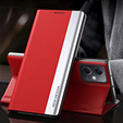 Cu clapetă pentru Xiaomi Poco X5 Pro 5G / Redmi Note 12 Pro, Side Magnetic, roșu