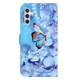 Cu clapetă pentru Samsung Galaxy M15 5G, Wallet, Flower and Butterfly