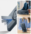 Husă blindată pentru iPhone 16, Dexnor CamProtect MagSafe, albastru (Două rame)