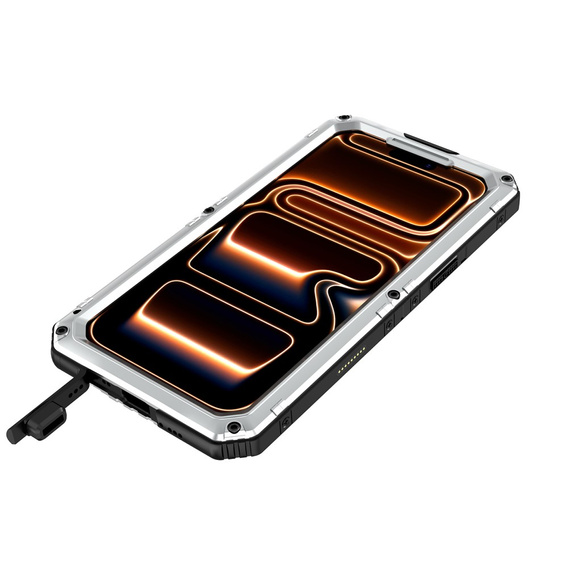 Carcasă impermeabilă IP68 pentru iPhone 17 Pro, argintiu