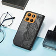 Cu clapetă pentru Motorola Moto G15 / Motorola Moto G15 Power, Butterfly, negru