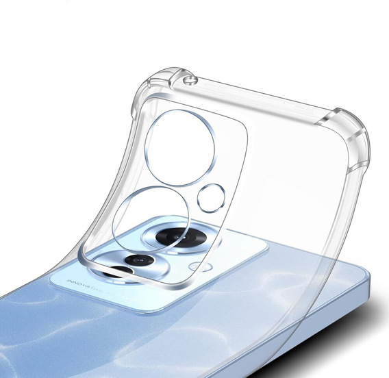 Carcasă pentru Oppo Reno 11F 5G, Anti-Shock, transparentă + sticlă 9H
