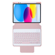Husă pentru tastatură pentru iPad 11" 2025 A16 (11 gen.) / iPad 10.9" 2022 (10 gen.), Rotary 360° Leather, roz rose gold