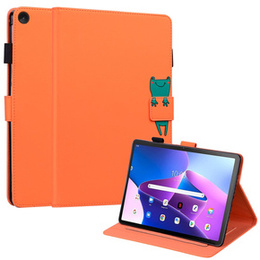 Husă pentru Lenovo Tab M10 Plus 10.6 Gen 3, cu clapetă, animal, portocaliu