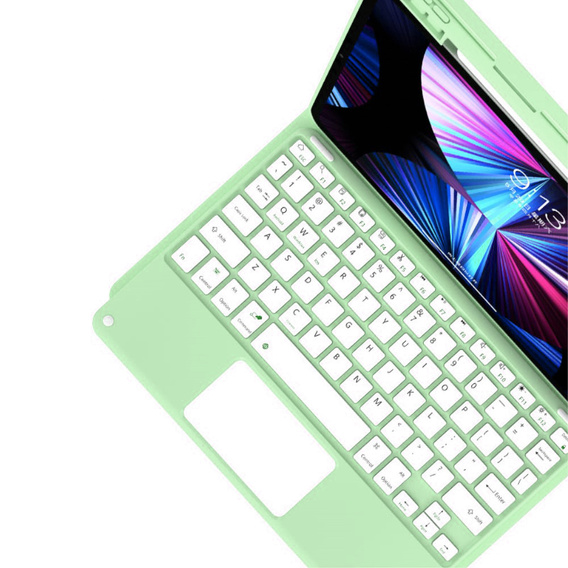 Carcasă + tastatură iPad Air 10.9 4 2020 / 5 2022, Touchpad, verde