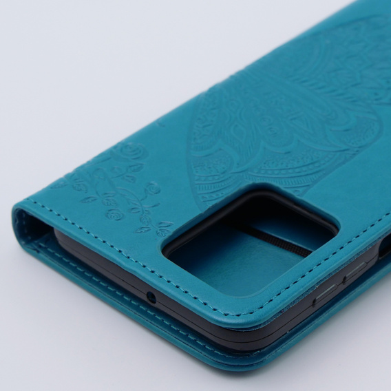 Cu clapetă pentru Motorola Moto G54 5G, Butterfly, albastru