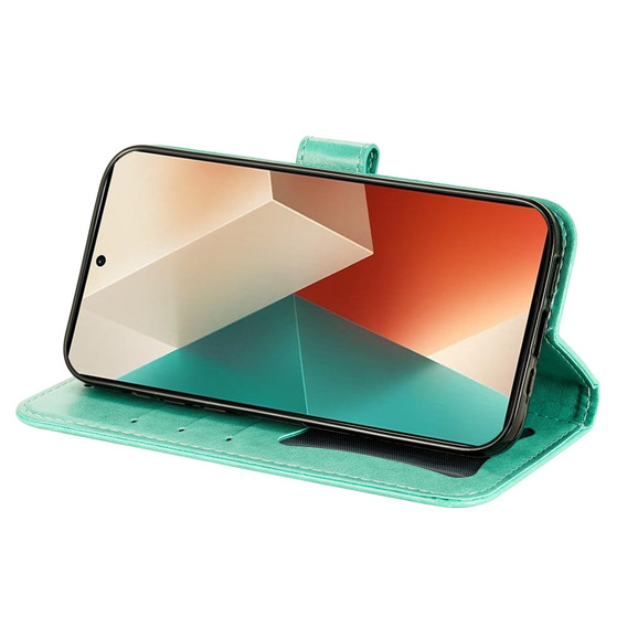 Cu clapetă pentru Xiaomi Redmi Note 13 5G, Mandala, verde
