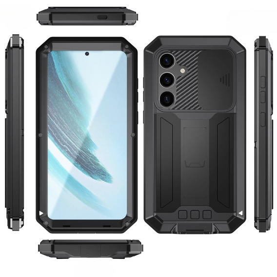 Husă blindată pentru Samsung Galaxy S25+ Plus, R-JUST, negru