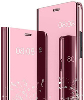 Huse pentru Oppo A16 / A16s / A54s, Clear View, roz rose gold