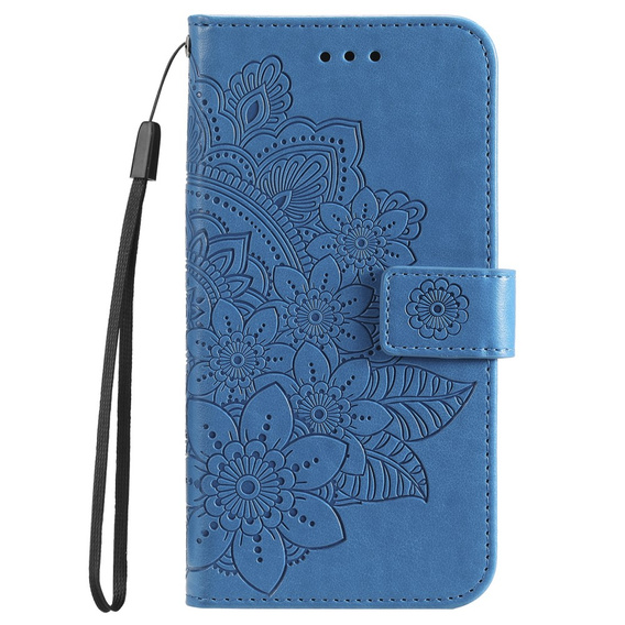 Cu clapetă pentru Xiaomi Redmi 13C / Poco C65, Mandala Flower, albastru