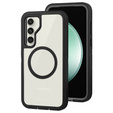 Carcasă cu ramă pentru Samsung Galaxy S23 FE, pentru MagSafe, transparent / negru